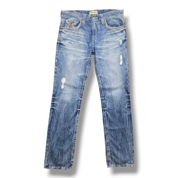 Big Star Pioneer Straight Jeans Mens 36XL 36 x 38 Distressed Buckle - Picture 1 of 12